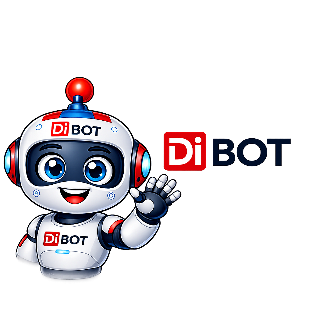 DiBOT, the DiTa AI assistant, waving